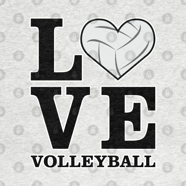 Love Volleyball by DesignWood-Sport